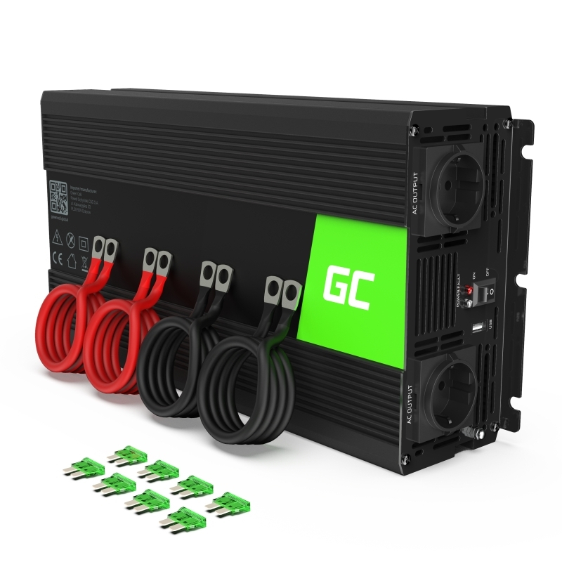 20231004171244_1b512277 Green Cell Pure Sine Inverter Αυτοκινήτου Καθαρού Ημιτόνου 3000W για Μετατροπή 24V DC σε 230V AC με 1xUSB - Image 2
