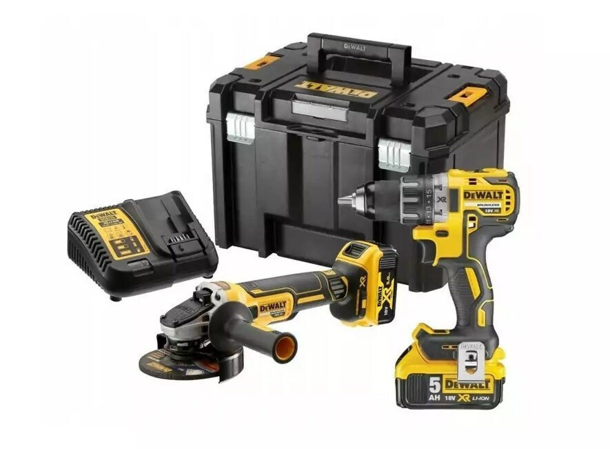 20231106142458_dewalt_dck2020p2t_set_goniakos_trochos_drapanokatsavido_18v_me_2_mpataries Dewalt Σετ Γωνιακός Τροχός & Δραπανοκατσάβιδο - Image 1