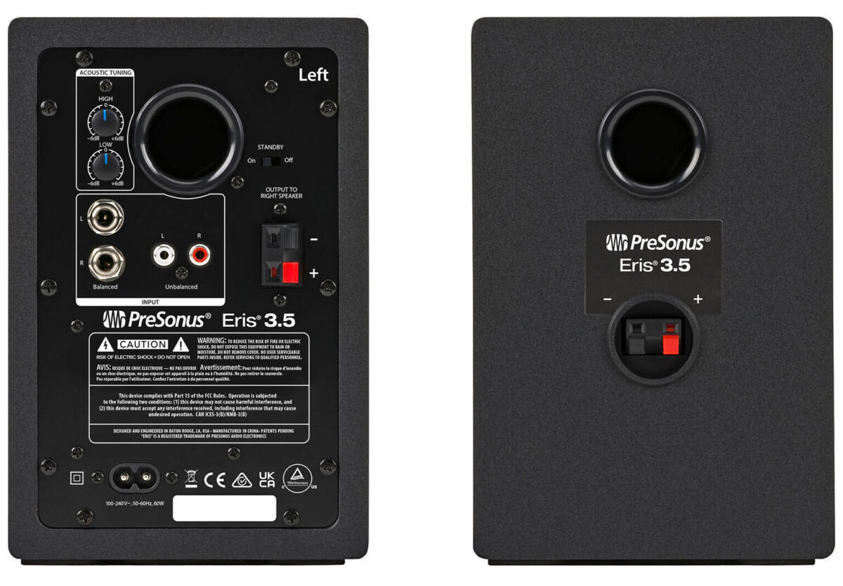Presonus Eris 3.5 2nd Gen APA2023-00934 Αυτοενισχυόμενα Ηχεία Studio Monitor 2 Δρόμων 50W (Ζεύγος) Μαύρο - Image 4