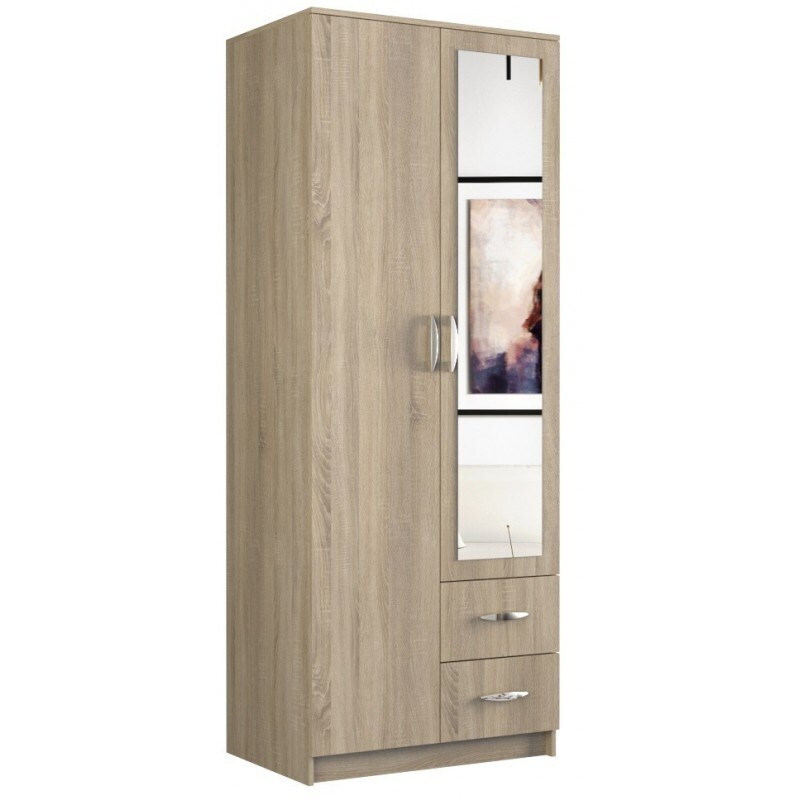 20231121131521_ntoulapa_rouchon_oak_180x206cm Δίφυλλη Romana 80 Son L 80x52x205cm Oak - Image 1