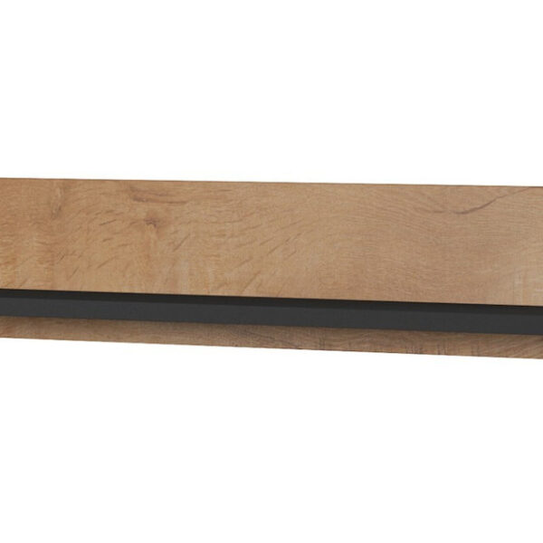 Ράφι Τοίχου Soho 125x20x20εκ. Lefkas Oak/Black