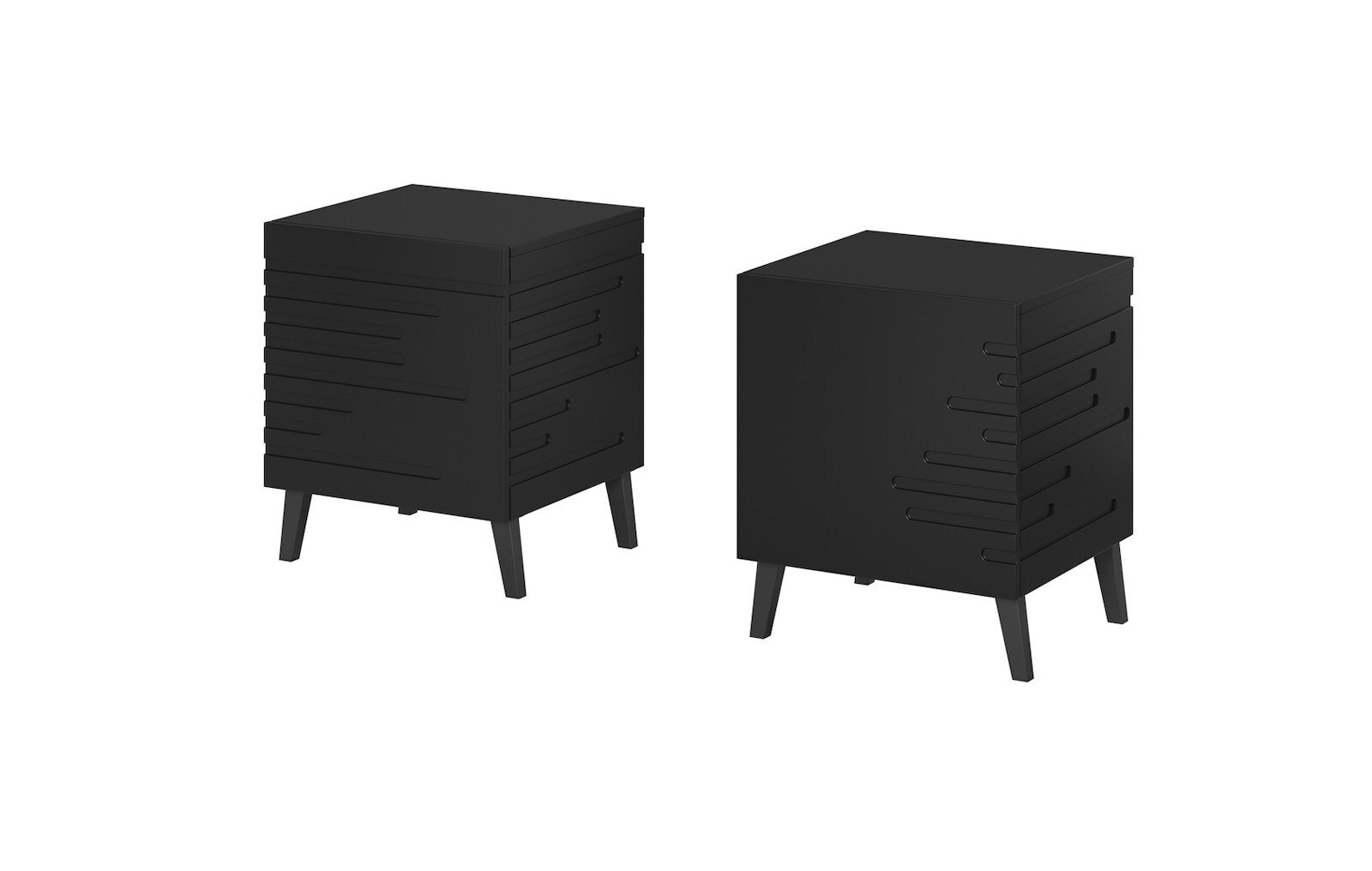 20231208150332_komodino_nova_xylino_mayro_44x40x52cm Nova Ξύλινο Μαύρο 44x40x52cm - Image 1