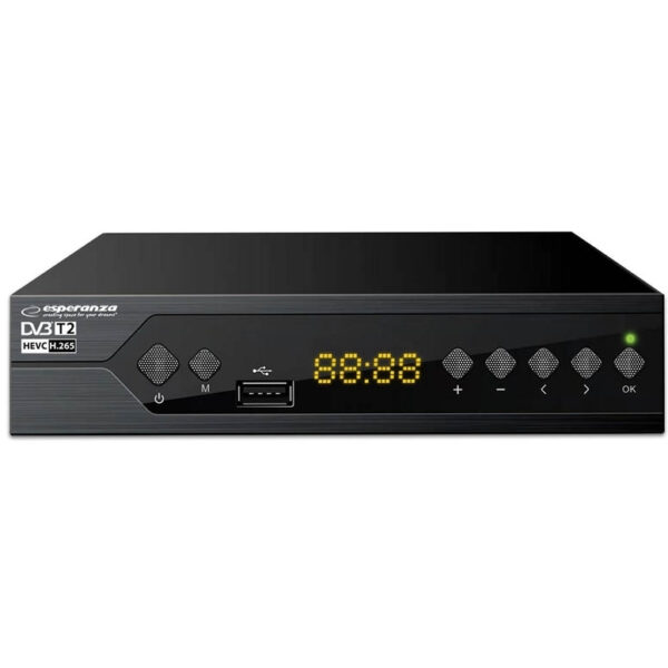Esperanza DVB-T2 H.265/HEVC EV107R Ψηφιακός Δέκτης Mpeg-4 SD (480p) Σύνδεσεις SCART / HDMI / USB