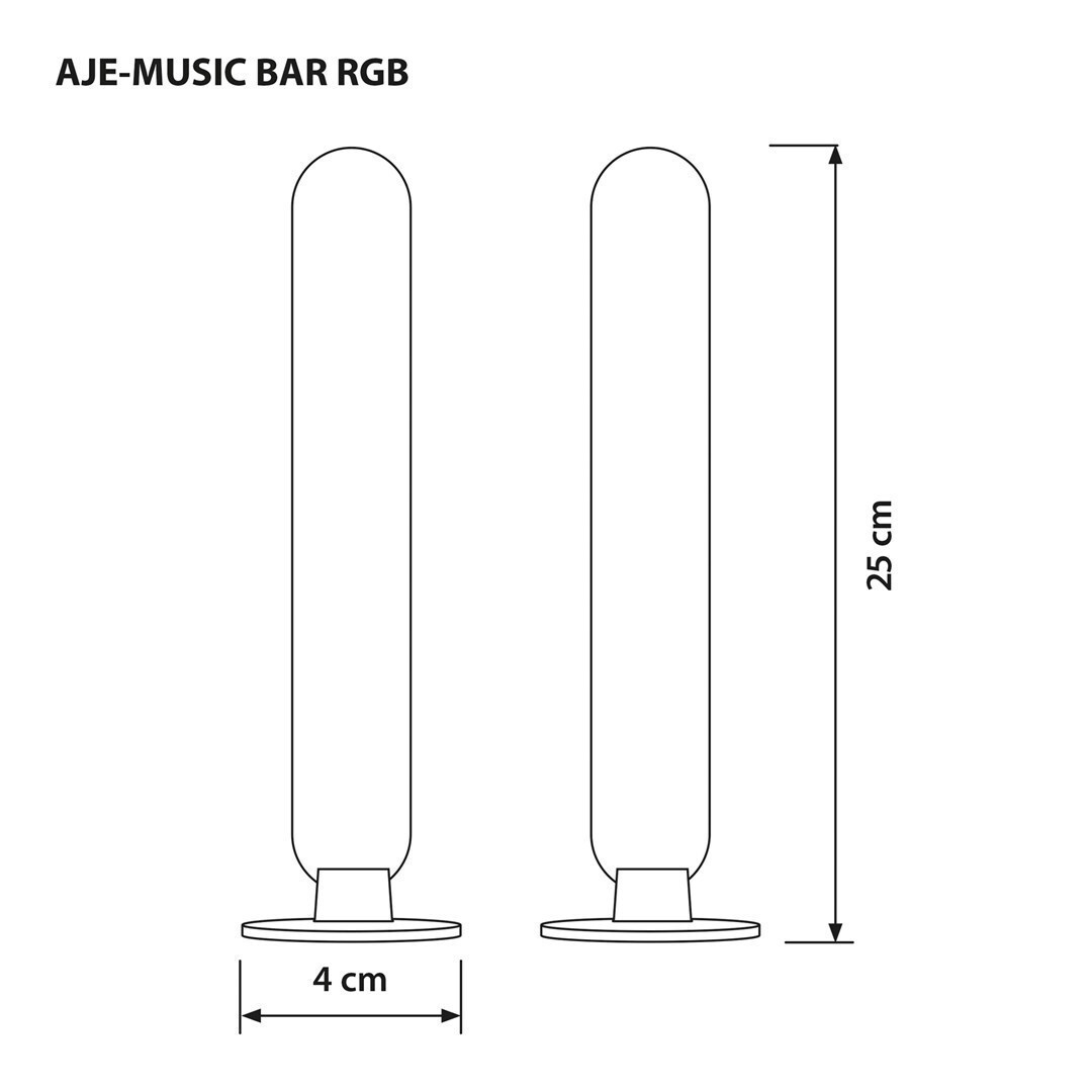 20231214094742_50da31b3 Active Jet Bluetooth Διακοσμητικό Φωτιστικό με Φωτισμό RGB Μπάρα LED Μπαταρίας Μαύρο - Image 6