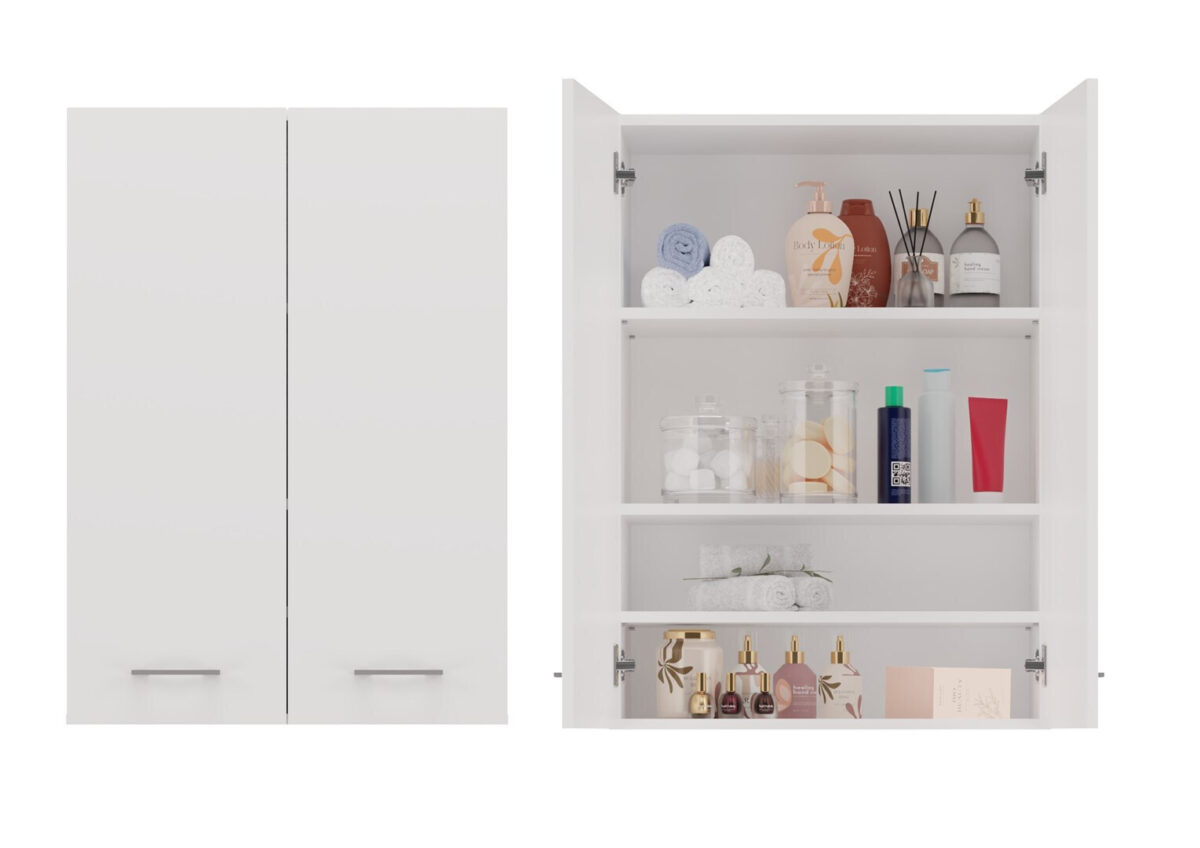 Topeshop Pola Ντουλάπι Μπάνιου Μ64xΒ30xΥ90cm Λευκό - Image 1
