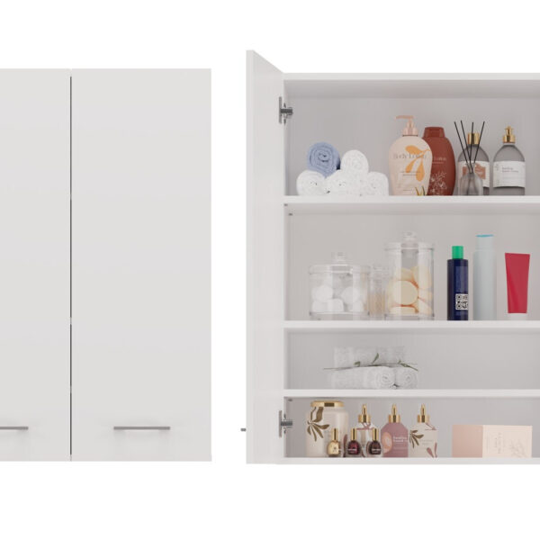 Topeshop Pola Ντουλάπι Μπάνιου Μ64xΒ30xΥ90cm Λευκό