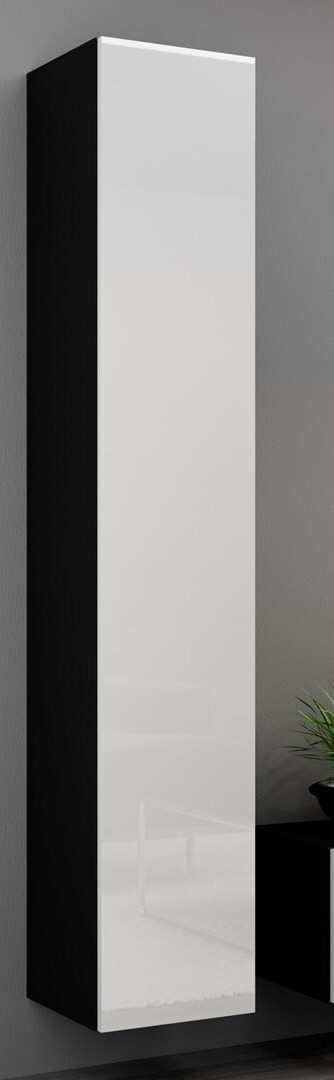 20231228164952_vigo_epidapedia_vitrina_saloniou_apo_xylo_white_black_gloss_40x30x180cm_vigo180 Vigo Επιδαπέδια Βιτρίνα από Ξύλο - Image 1