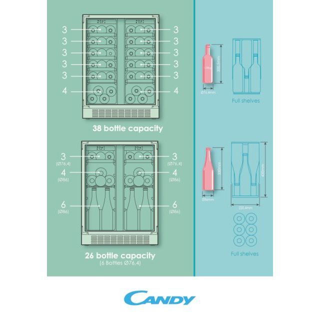 20240110163612_9a32edfd Candy Συντηρητής Κρασιών 38 Φιαλών - Image 4