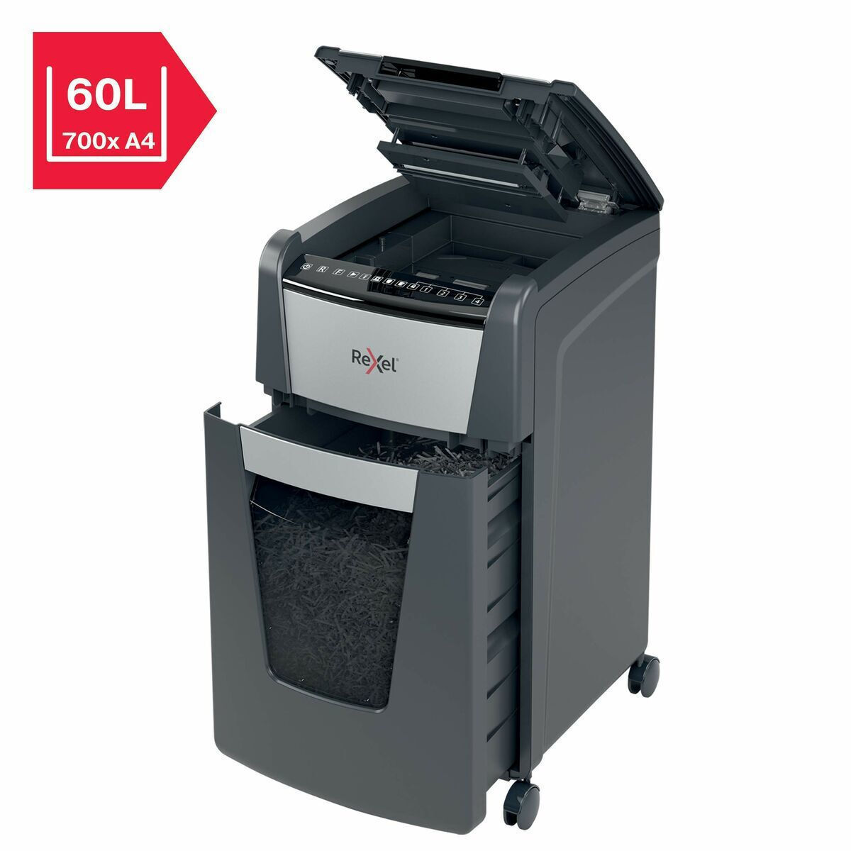 20240122132327_f34c1c0a Rexel Καταστροφέας Εγγράφων Optimum Auto+ 300m Micro Cut 300 Φύλλων με Κάδο 60lt - Image 4