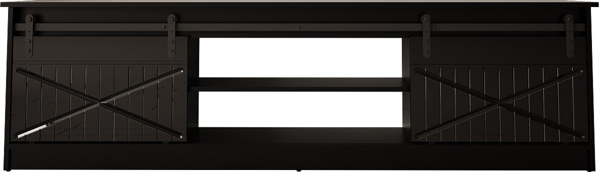 Ξύλινο Black/Black Gloss 200x56.7x35εκ.
