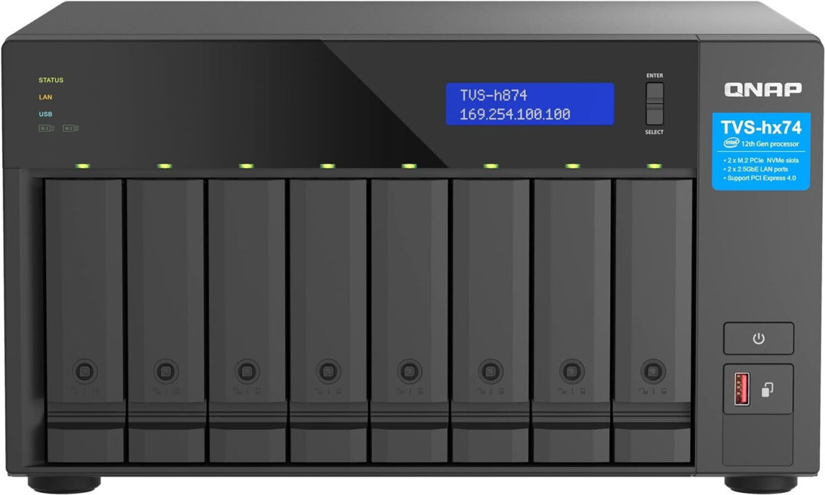 QNap NAS με 3 θέσεις για HDD/SSD (TVS-h874-i7-32G) - Image 1