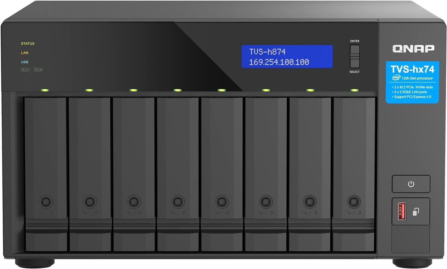 QNap NAS με 3 θέσεις για HDD/SSD (TVS-h874-i7-32G)