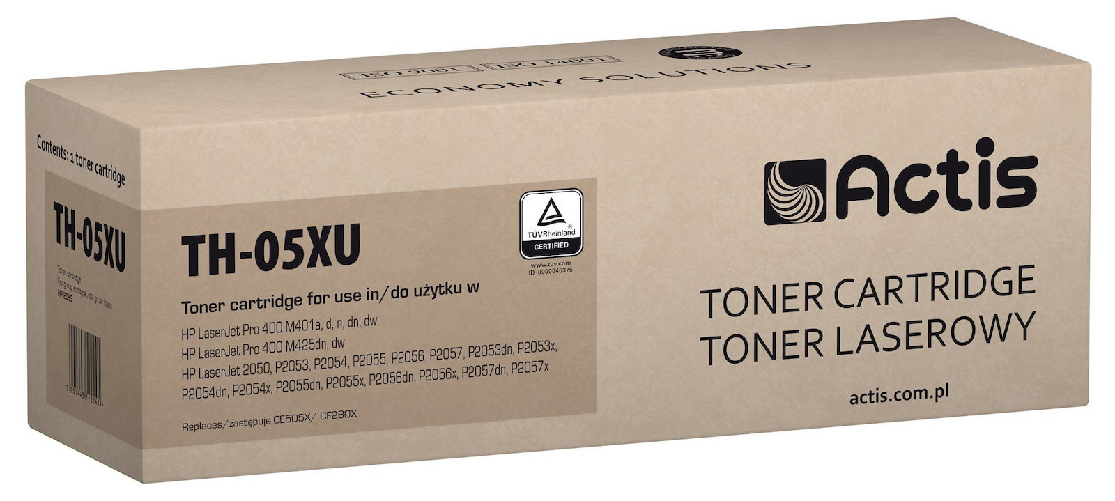 Actis Συμβατό Toner για Laser Εκτυπωτή HP 05X CE505X, CF280X 7200 Σελίδων Μαύρο
