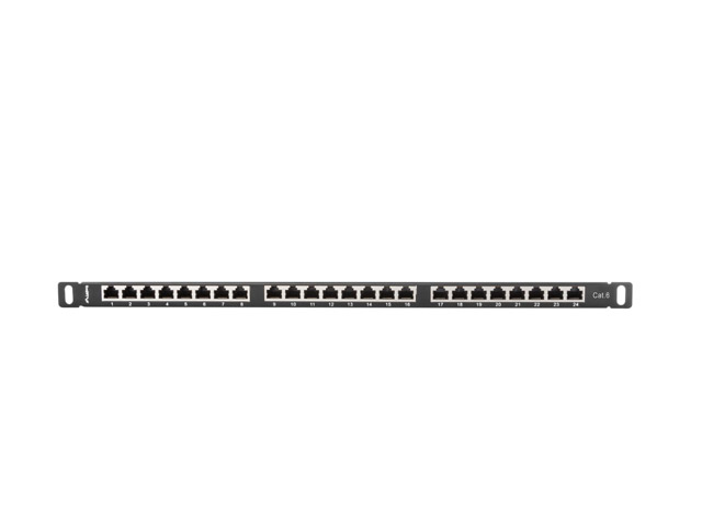 20240205124233_lanberg_patch_panel_gia_rack_0_5u_24_thyron_cat6_mayro_pps6_0024_b Lanberg Patch Panel για Rack 0.5U 24 Θυρών cat6 Μαύρο - Image 1