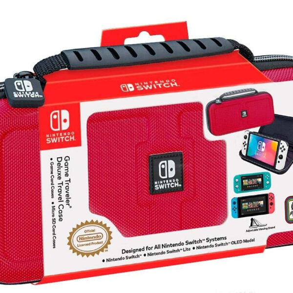 Nacon Deluxe Θήκη Μεταφοράς Switch / Switch Lite / Switch OLED Κόκκινη