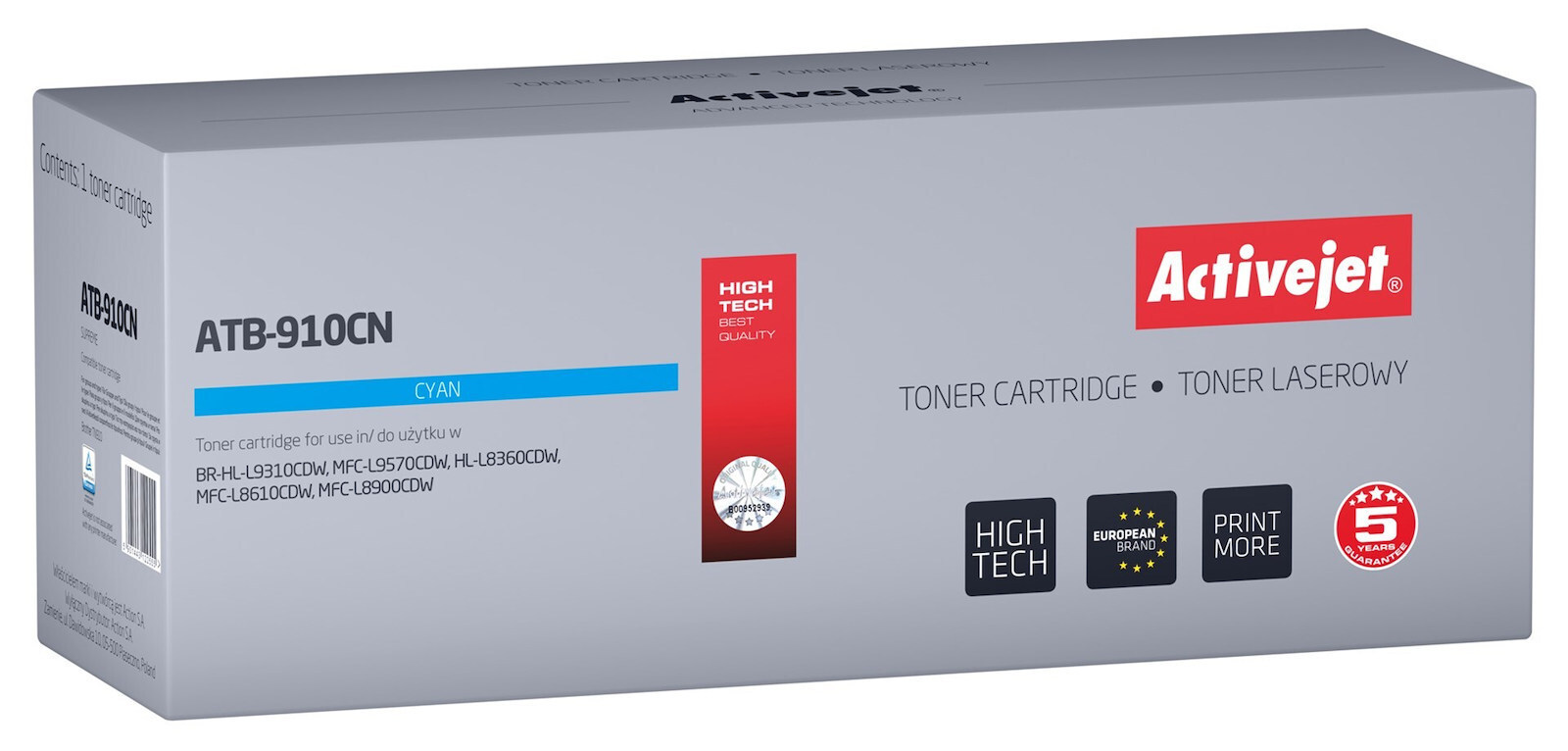20240208151240_active_jet_symvato_toner_gia_laser_ektypoti_brother_tn_910c_kyano_atb_910cn Active Jet Συμβατό Toner για Laser Εκτυπωτή Brother TN-910C 9000 Σελίδων Κυανό - Image 1