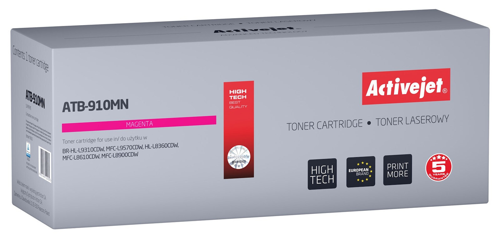 20240208151240_active_jet_symvato_toner_gia_laser_ektypoti_brother_tn_910m_matzenta_atb_910mn Active Jet Συμβατό Toner για Laser Εκτυπωτή Brother TN-910M 9000 Σελίδων Ματζέντα - Image 1