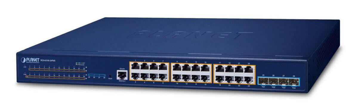 Planet SGS-6310-24P4X Managed L3 PoE+ - Image 1