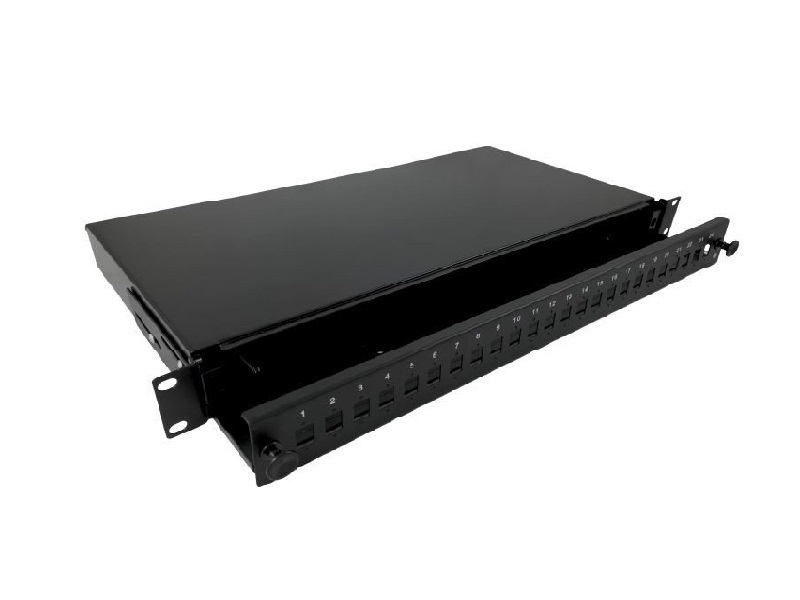 20240221093729_a_lan_patch_panel_gia_rack_1u_mayro_fop_1u_24scs_c A-LAN Patch Panel για Rack 1U 19" 24 Θυρών Μαύρο - Image 1