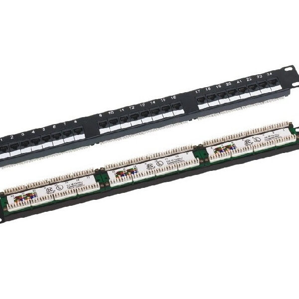 Q-Lantec Patch Panel Unshielded για Rack 1U 19" 50 Θυρών cat5e Μαύρο