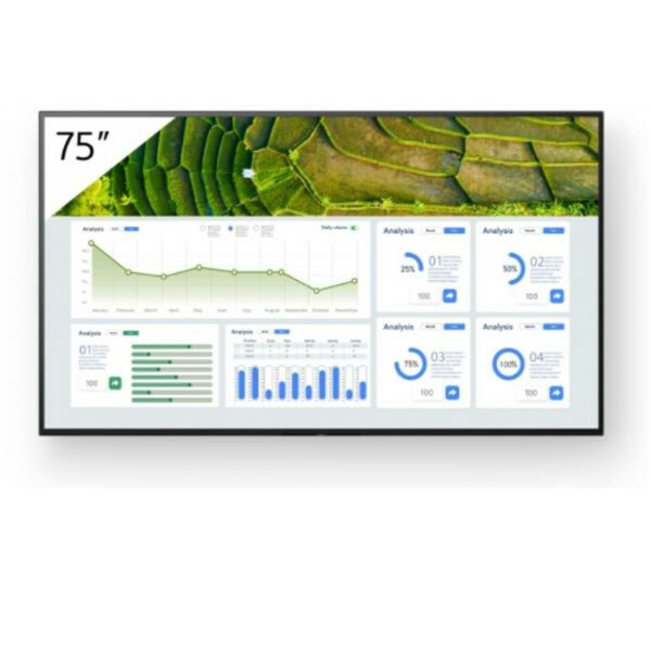 Sony Videowall 4K Ultra HD 75" Public Display LED 75" HDR