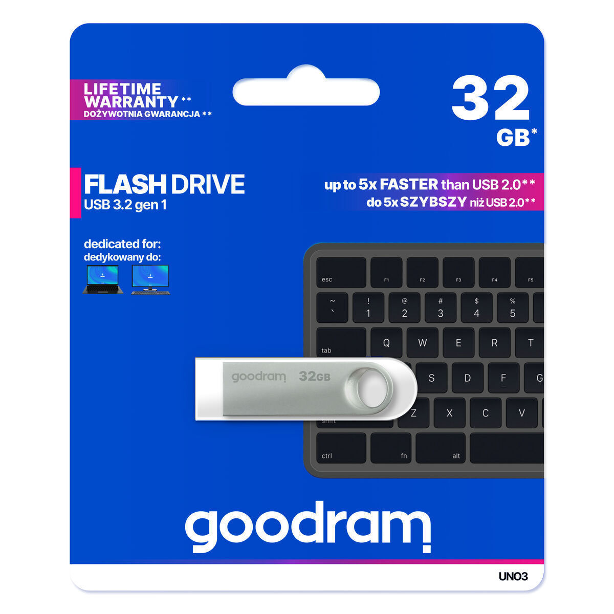 GoodRAM 32GB USB 3.2 Stick Ασημί