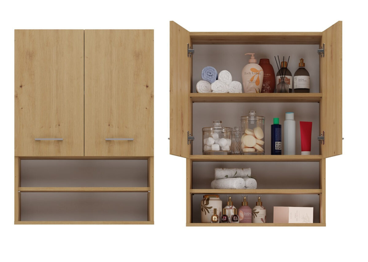 Topeshop Pola Ντουλάπι Μπάνιου Μ64xΒ30xΥ90cm Δρυς - Image 1