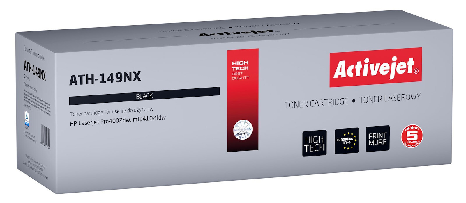 Active Jet Συμβατό Toner για Laser Εκτυπωτή HP 149X W1490X 9500 Σελίδων Μαύρο