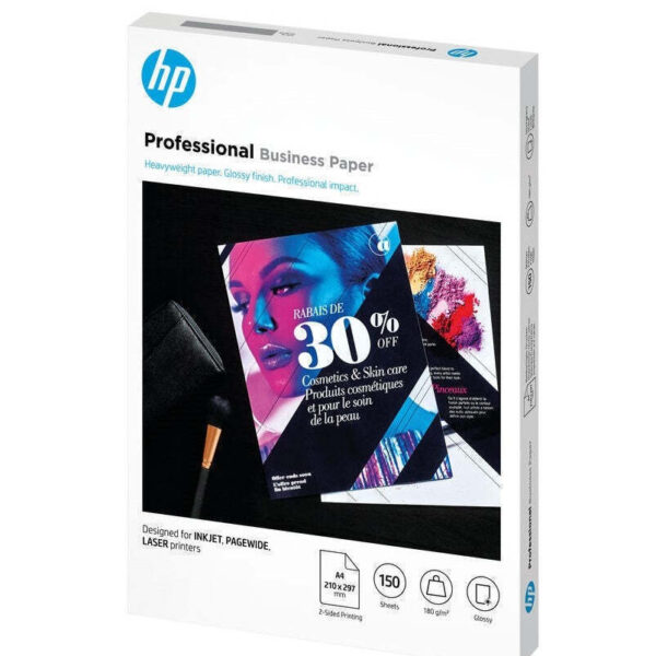 Paper, Hp Inkjet, Pagewide And Laser Professional Business Paper, A4, Glossy, 180g/m2, 150 Sheets