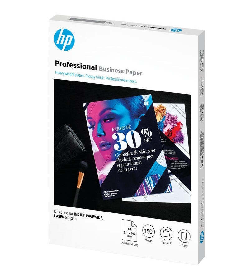 20240321114258_c23b14bf Paper, Hp Inkjet, Pagewide And Laser Professional Business Paper, A4, Glossy, 180g/m2, 150 Sheets - Image 2
