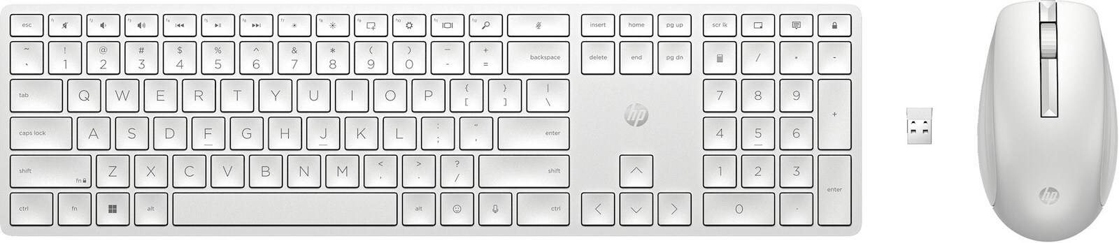 HP 650 Ασύρματο Σετ Πληκτρολόγιο & Ποντίκι Αγγλικό US Λευκό