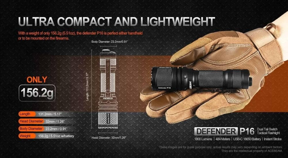 20240322094956_f38a4dc9 Acebeam ACE-001 Στεγανός Επαναφορτιζόμενος Φακός LED 1800lm - Image 2