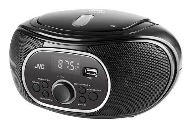 JVC Φορητό Ηχοσύστημα με Ραδιόφωνο σε Μαύρο Χρώμα