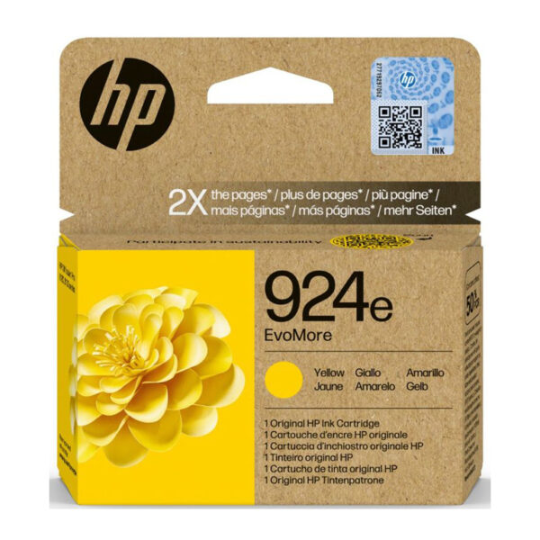 HP 924e EvoMore Γνήσιο Μελάνι Εκτυπωτή InkJet Κίτρινο (4K0U9NE)