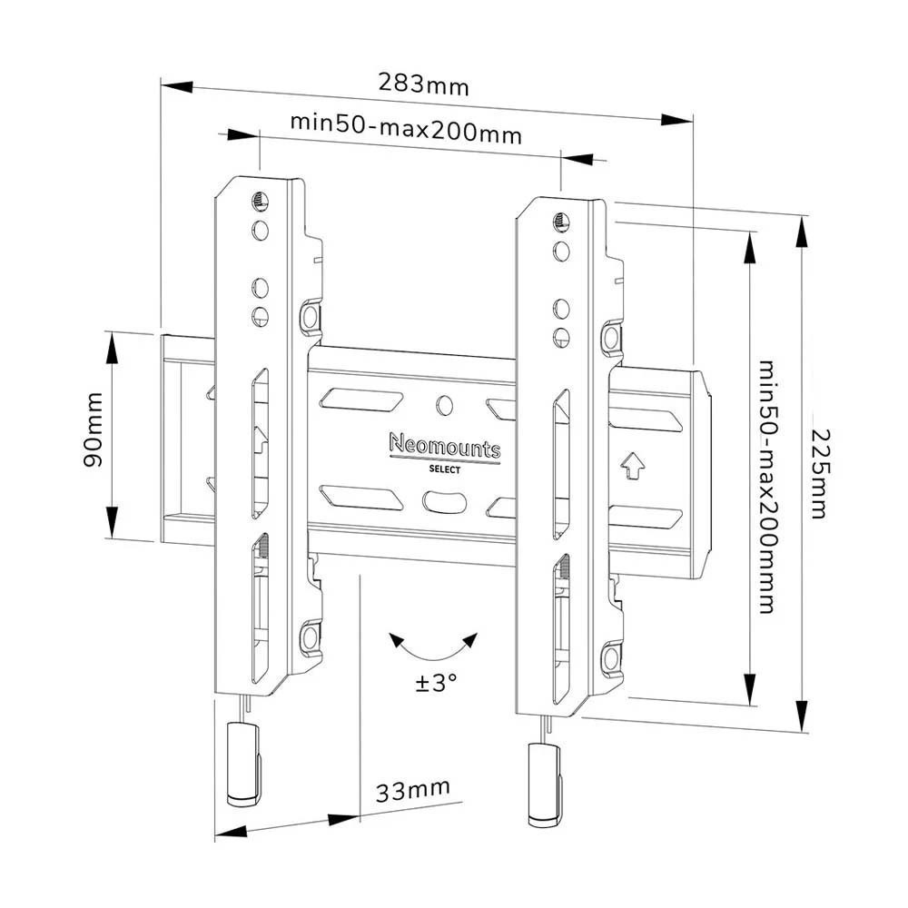 20240415112359_ccab35f3 Neomounts WL30S-850BL12 Βάση Τηλεόρασης Τοίχου έως 55" και 50kg - Image 3