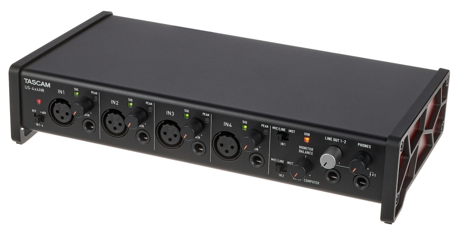 20240417120122_38756f44 Tascam Εξωτερική Επαγγελματική Κάρτα Ήχου US-4X4HR Συνδεσιμότητα USB - Image 8