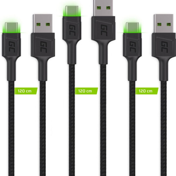 Green Cell USB 2.0 USB-C male - USB-C 18W 1.2m (KABGCSET02)