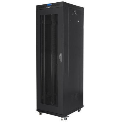 Lanberg Επιδαπέδια Καμπίνα Rack 42U 60x100cm Μαύρο FF01-6042-23BL