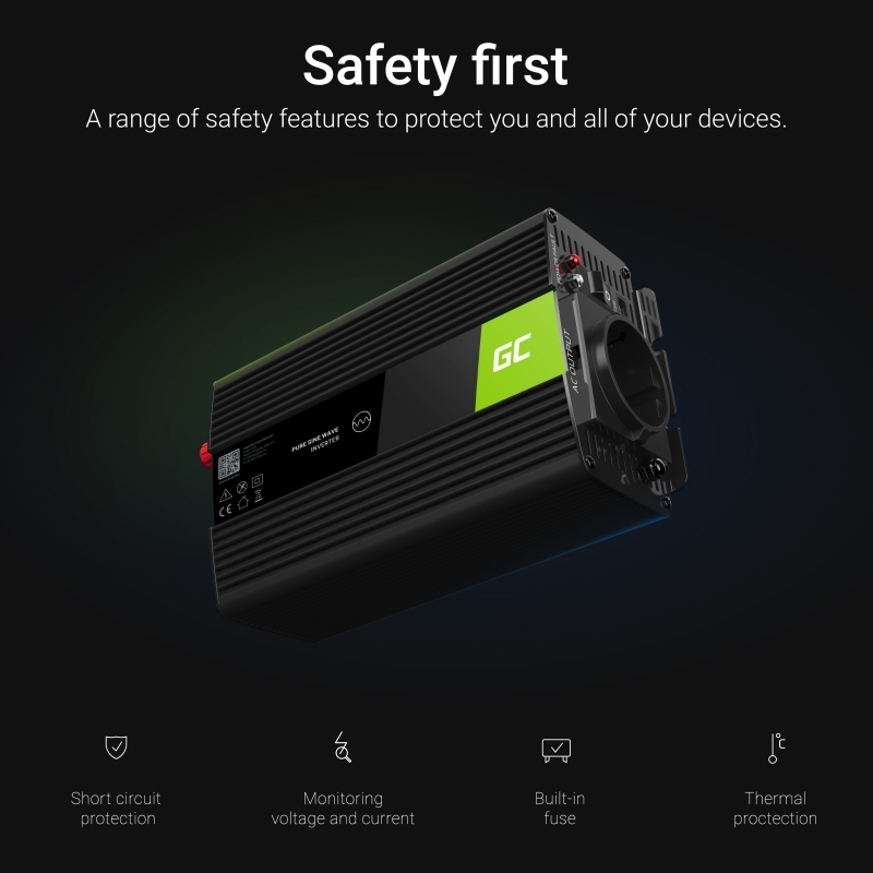 20240613141351_e4c1cb2a Green Cell Inverter Αυτοκινήτου 300W για Μετατροπή 12V DC σε 230V AC με 1xUSB - Image 8
