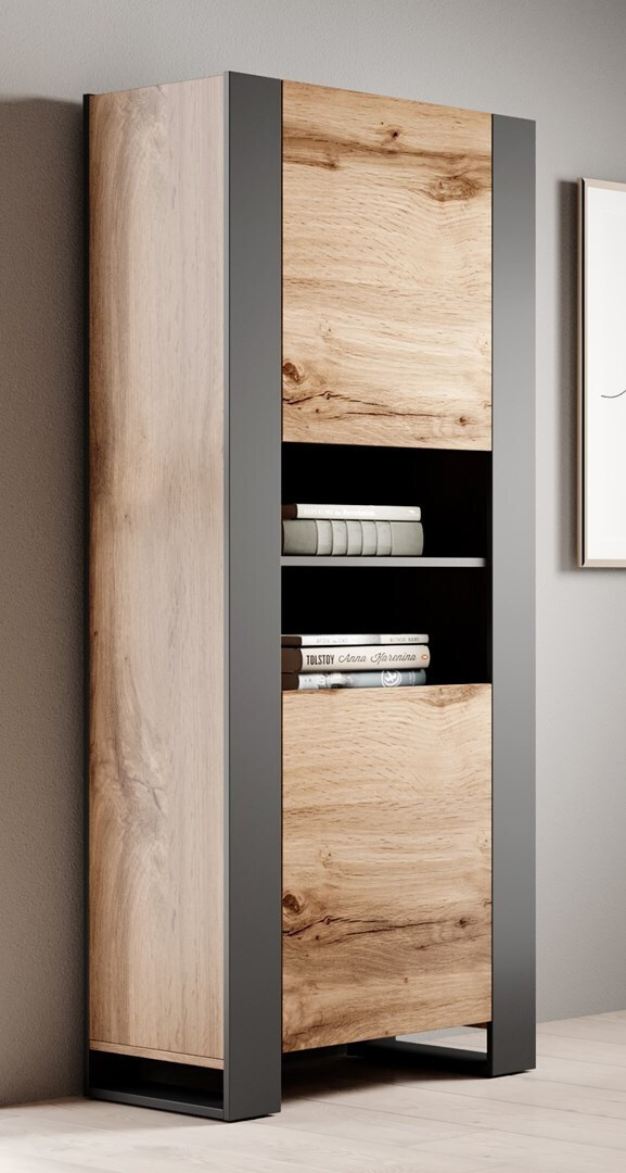 20240617094307_789f0952 Ντουλάπι Δαπέδου Wood 40x65x170εκ. Καφέ - Image 3