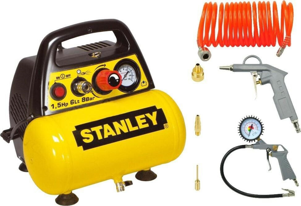 20240701141358_stanley_dn200_8_6_kit_monofasiko_kompreser_aeros_me_ischy_1_47hp_kai_aerofylakio_6lt Stanley DN200/8/6 Kit Κομπρεσέρ Αέρος 1.47hp / 6lt - Image 1