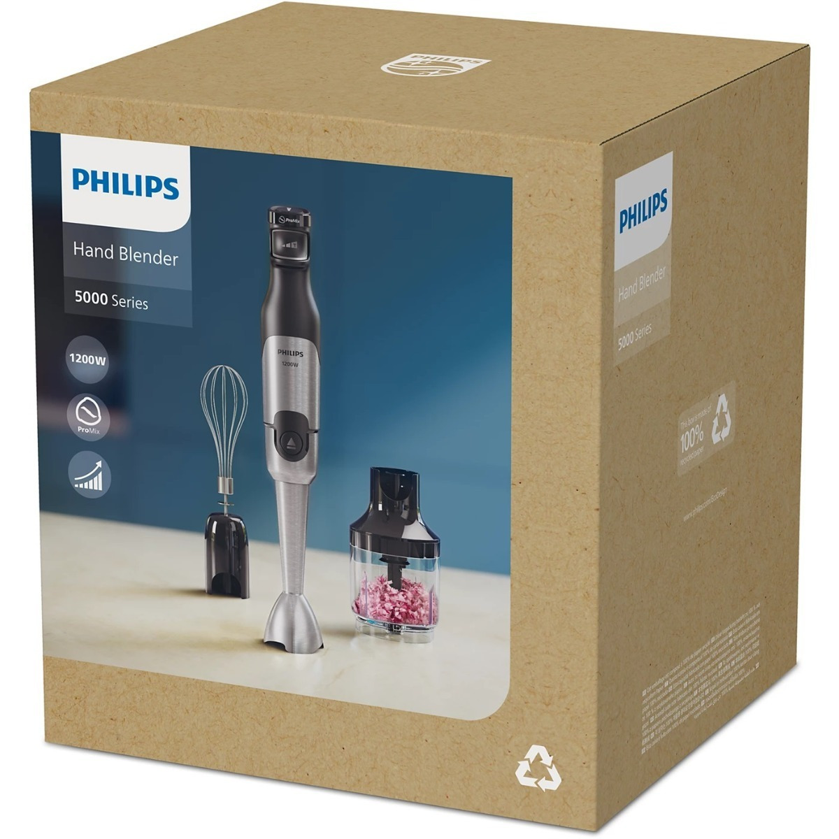 Philips Seria 5000 Ραβδομπλέντερ με Ανοξείδωτη Ράβδο 1200W Ασημί