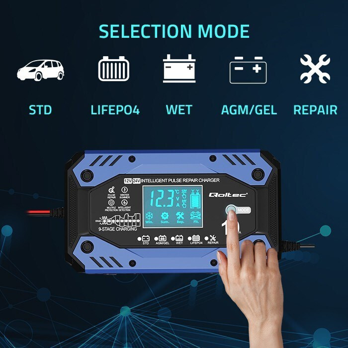 20240705155102_cd7bd128 Qoltec Φορτιστής Μπαταριών Μολύβδου 12V 10A - Image 6