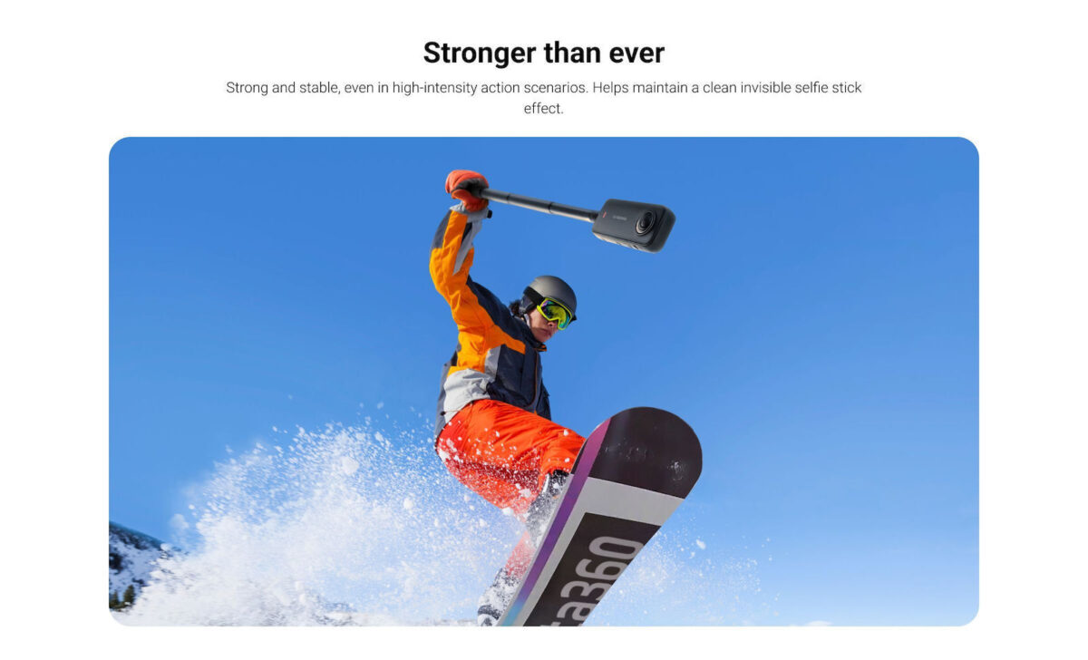 Insta360 Selfie Stick Invisible 114cm για ONE X, ONE X2, X3, ONE RS, ONE R ,GO 2 - Image 8