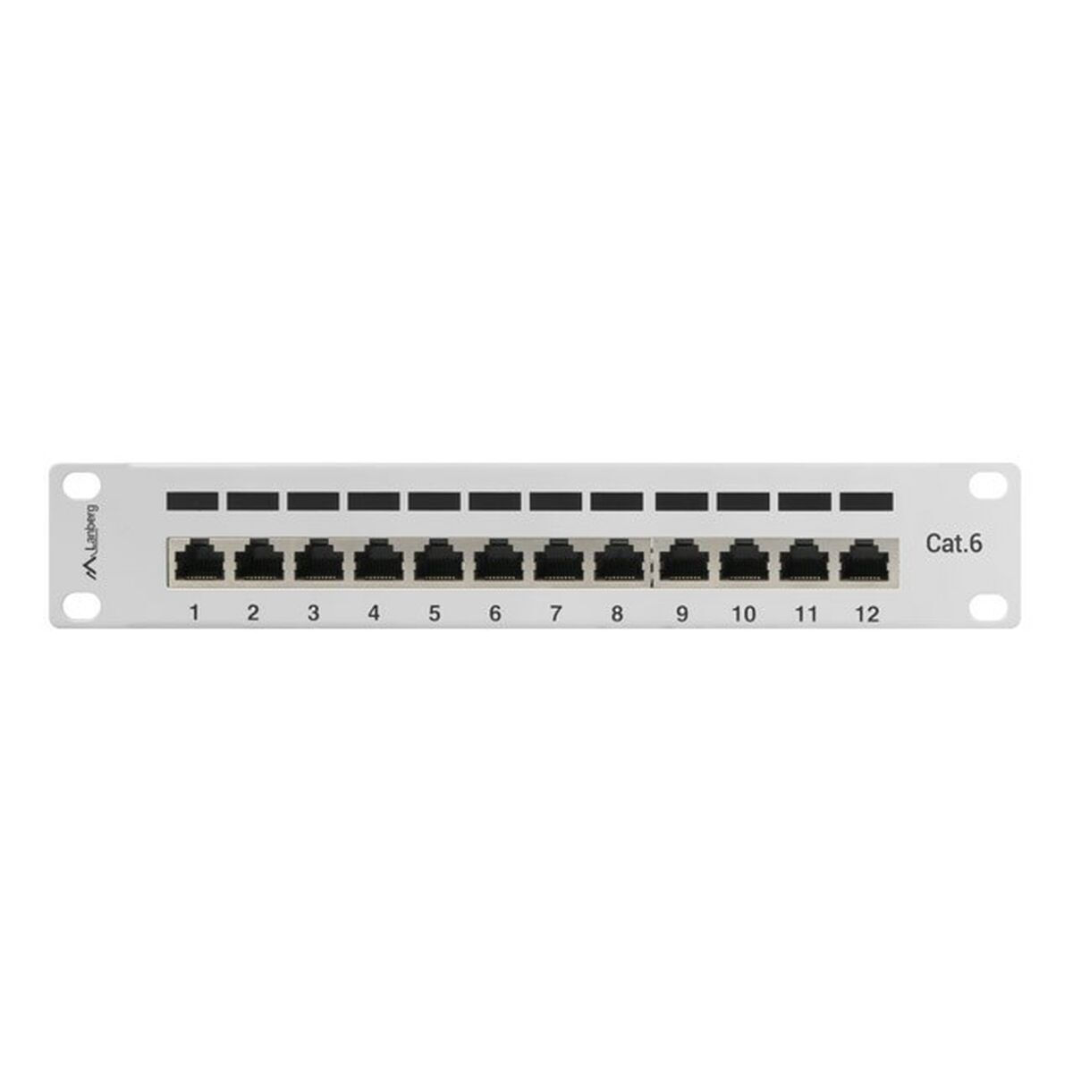 20240809135051_77478661 Lanberg Patch Panel Shielded για Rack 1U 10" 12 Θυρών cat6 Γκρι - Image 2