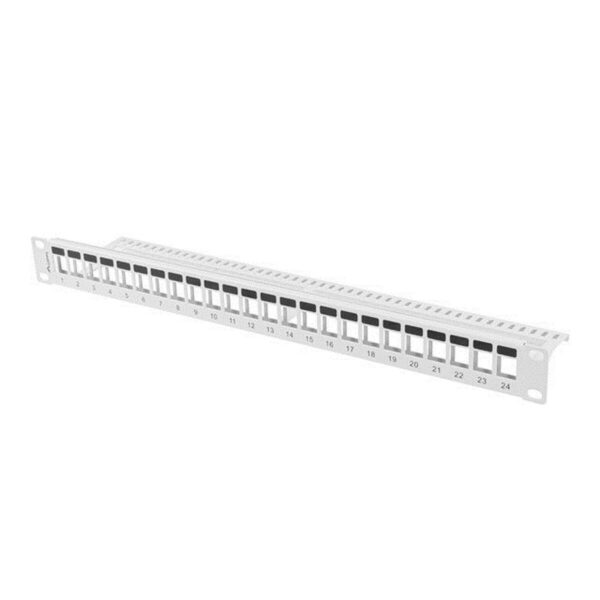 Lanberg Patch Panel Keystone για Rack 1U 19" 24 Θυρών Γκρι