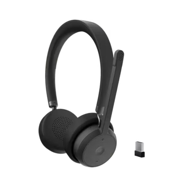 Lenovo Wireless VoIP Headset Teams On Ear Multimedia Ακουστικά με μικρόφωνο και σύνδεση Bluetooth / USB-A