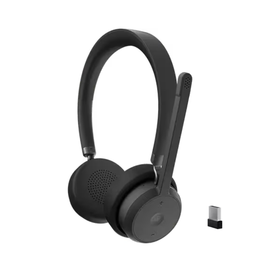 20240814115705_lenovo_asyrmata_on_ear_multimedia_akoustika_me_mikrofono_kai_syndesi_bluetooth_usb_a_4xd1m80020 Lenovo Wireless VoIP Headset Teams On Ear Multimedia Ακουστικά με μικρόφωνο και σύνδεση Bluetooth / USB-A - Image 1