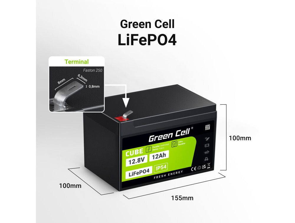 20240912110335_04f14388 Green Cell Ανταλλακτική Μπαταρία για Ηλεκτρικό Scooter σε Μαύρο Χρώμα 153.6Wh - Image 4