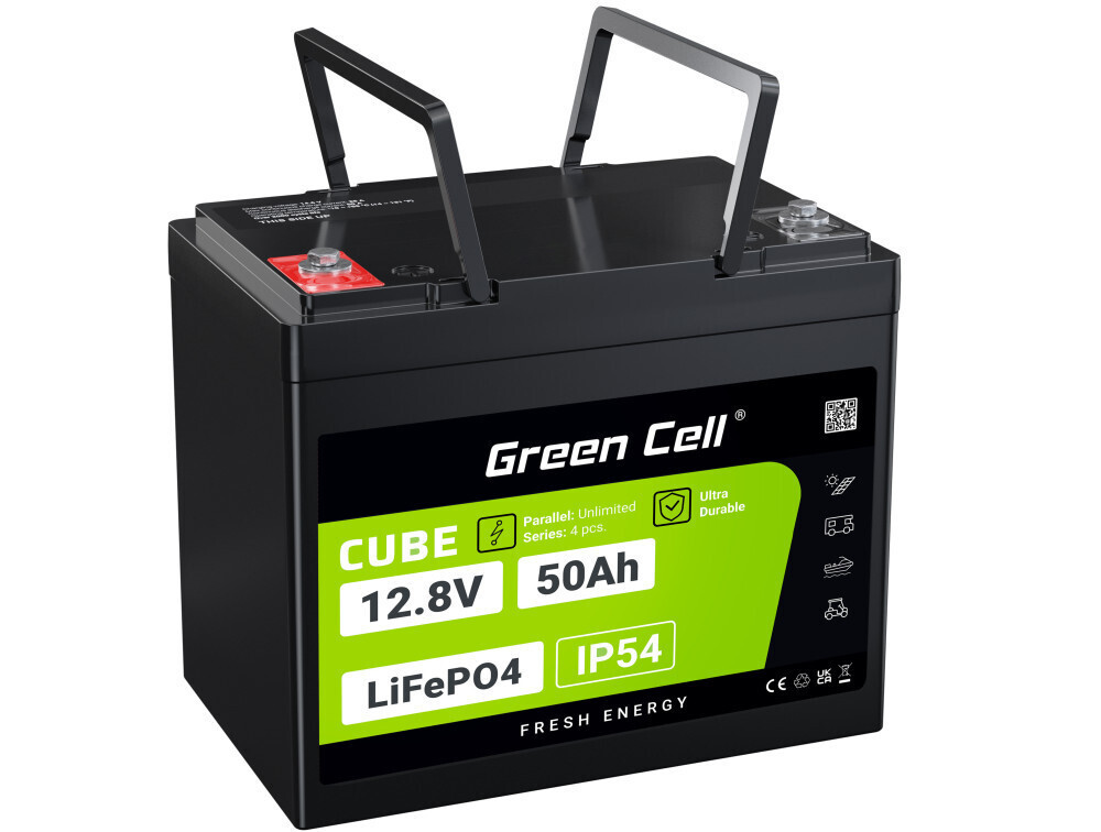 20240912112538_green_cell_antallaktiki_mpataria_gia_ilektriko_scooter_12_8v Green Cell Ανταλλακτική Μπαταρία 50Ah 12.8V 640Wh για Ηλεκτρικό Scooter σε Μαύρο Χρώμα - Image 1